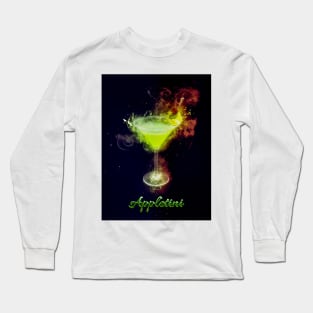 Appletini Cocktail Drink Happy Hour Party Long Sleeve T-Shirt